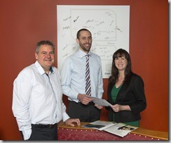 The Flinders Partners Venture Dorm team (L-R) Anthony Francis, Orren Prunckun, Emma Beames